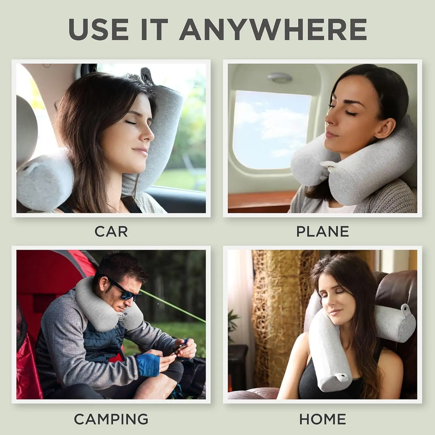 Dot&Dot Twist Memory Foam Travel Pillow for Airplanes - 81Ho6f4peIL._AC_SL1500_